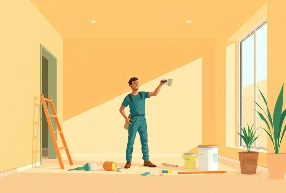 Intérieur rénové après travaux de peinture à Châteauneuf-les-Martigues